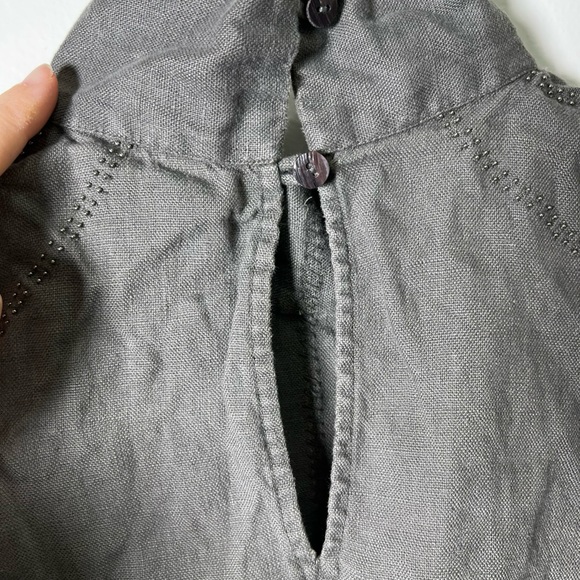 Turtle Neck Sleeveless Top by Laura Siegel Gray Small - Picture 5 of 7